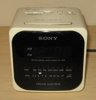 Sony Dream Machine Cube AM/FM Alarm Clock Radio ICF C120