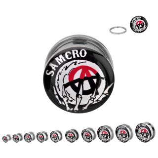 Sons Of Anarchy Reaper Samcro Body Jewelry Stainless Steel Plugs Pick
