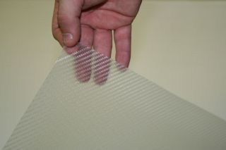 Transparent 3D Carbon Fiber Vinyl Film Wrap 8.5 x 11 Sample Sheet