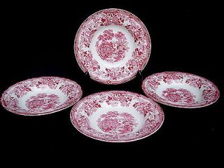 Royal Staffordshire~England~Clarice Cliff~Tonquin~Red~8 Rim Soup