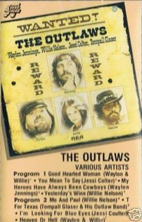 OUTLAWS the WAYLON JENNINGS jessi colter WILLIE NELSON tompall glaser