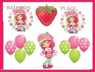 SHORTCAKE pink lime polka dot birthday party supplies BALLOONS XL 11