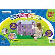 Colorbok Color and Play 2ft. High Corrugated Cardboard Dollhouse {NIB