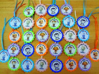 30 OCTONAUTS personalized gift tags birthday party favors supply