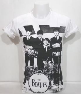The Beatles T Shirt Brit UK Retro Vintage Rock Band John Paul George