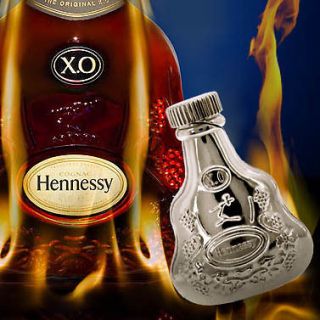 Silver Color Hennessy XO X.O. Cognac Grape Leaves Design Bottle