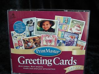 PrintMaster Greeting Cards Deluxe NIB 4 CDs
