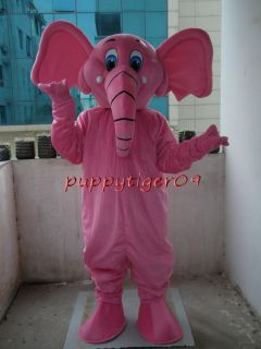 NEW PINK ELEPHANT Mascot Costume Fancy Dress Adult Suit