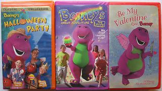 Lot 3 Kids VHS Videos Barneys Great Adventure Halloween Party Be My