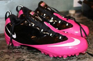 Nike Vapor Carbon Football Flywire Molded Fixed Cleats Pink Black TD