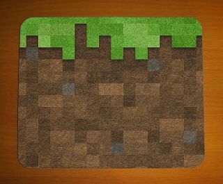 Minecraft Dirt Block Icon Mouse Mat Pad Small Computer PC Game Gaming