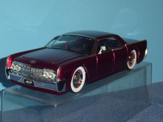 1963 LINCOLN CONTINENTAL with BABY MOON HUBCAPS 124 CANDY RED JADA