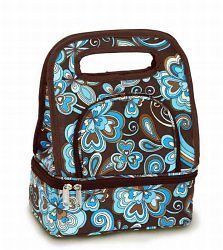 Plus Savoy Lunch Tote with Storage Container Cocoa Cosmos PSM 144CC
