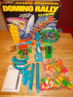 DOMINO RALLY EXTREME ACTION SET 99% Complete instructions & BOX