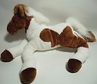 COMMONWEALTH Brown & White Pinto Paint Plush Horse Floppy Pony Toy EUC