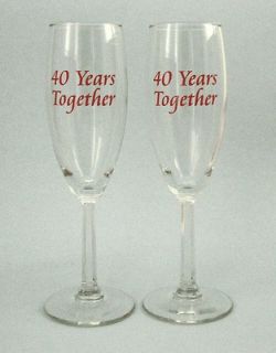 40th Anniversary Champagne Glasses   40th Anniversary Party Gift Idea