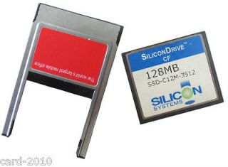 Silicon Drive Compact Flash Card 128MB 128M + PCMCIA adapter Type II