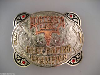 New Clint Mortenson Awards Cowboy Rodeo Buckles Custom Made for You
