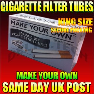 BRAND NEW CONCEPT MAKE YOUR OWN KING SIZE CIGARETTE FILTER TUBES BY