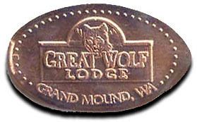 GREAT WOLF LODGE GRAND MOUND WA Elongated Penny WAGM002
