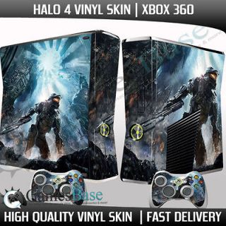 HALO 4 Xbox 360 SLIM Skin Stickers + 2 Controller Decal Skins, Present