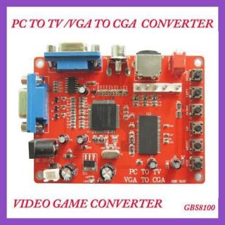 TO CGA/CVBS/S VID EO CONVERTER PC to VGA GBS 8100 video game converter