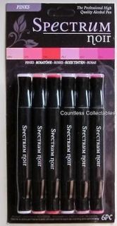 Noir PINKS Refillable Double Ended Alcohol Sketch Markers Pens FREE S