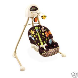 FISHER PRICE 2 IN 1 WOODLAND ANIMALs CRADLE SWING ~NEW~