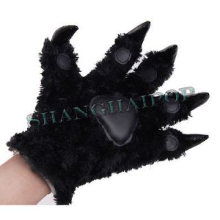 Pair of Panda Dinosaur Gloves Cosplay Anime Animal Claw Plush Paw Bear