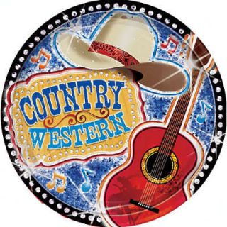 Country Western Theme Dessert Party Plates 8ct Party Supplies