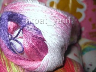 Katia Bombay Pinks Purples 100% cotton knitting yarn #2011