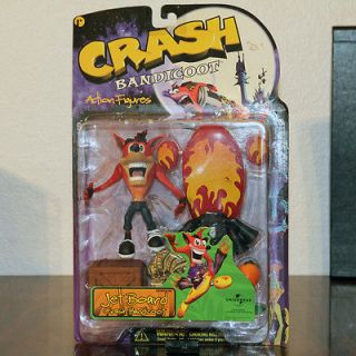 Crash Bandicoot Action Figure w/Jet Board Series 1 New Sealed CIB