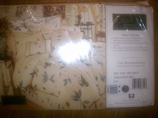 NEW Croscill Gazebo Sheet Set Leaves Floral Luxury Fabric