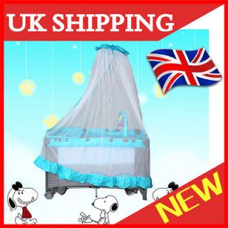 New* PORTABLE TRAVEL COT PLAYPEN ALL IN 1 plus ROCKER w/MOSQUITO NET