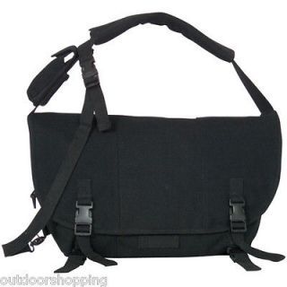 Black CANVAS COURIER PADDED SHOULDER LAPTOP BAG   Adjustable, 11 x 18
