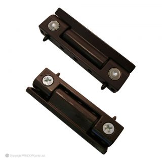 Adjustable Steel Rebated 100mm Black uPVC Door Butt Hinge   5970703N
