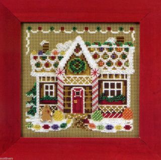 Gingerbread House Beaded Kit Mill Hill 2010 Buttons & Beads Winter