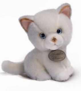 Russ Berrie Yomiko Newborns 8.5 Plush White Kitten PERSIAN CAT ~NEW~
