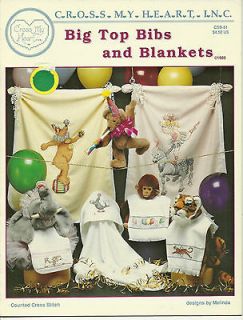 Big Top Bibs and Blankets Baby Cross Stitch Patterns Circus theme c