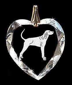 Red Bone Coon Hound Crystal Necklace Jewelry