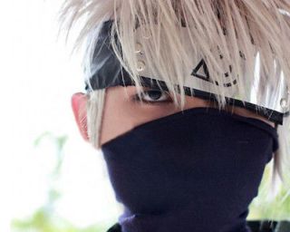 HOT KAKASHI head band Naruto Anime Cosplay Konoha headband+mask Cos