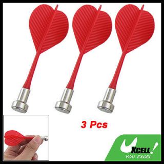 Red Silvery Plastic Wing No tip Magnetic Darts 3Pcs