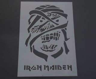Iron Maiden Stencil Airbrush Painting Art Card making Paper Craft