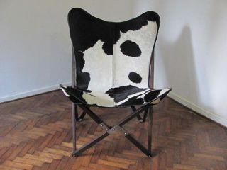 COWHIDE TRIPOLINA CHAIR FOLDABLE BUTTERFLY