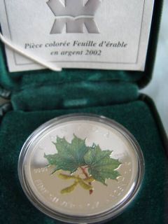2002 Coloured Silver Maple Leaf Coin   Spring