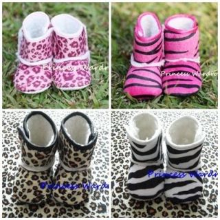 Animal Print Newborn Baby Infant Crib Shoes Boots 6 24M