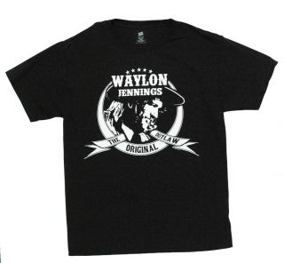 Waylon Jennings Original Outlaw Country Rock Band Adult T Shirt Tee