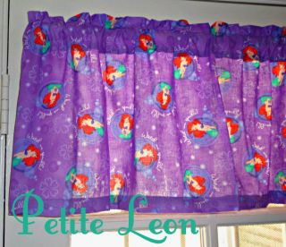 NEW Disney Little Mermaid Purple Bubbles 42X14 Curtain Valance