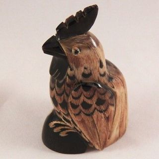 NEW CUTE NICE ROOSTER,CHICKEN,WATER BUFFALO HORN POLISHED HAND CARVED
