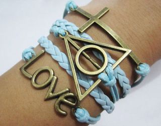 Bracelet cross bracelet / Love bracelet Deathly Hallows harry potter
